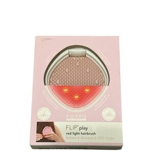 FOREO Flip Play Pink Hairbrush with LED Lights
